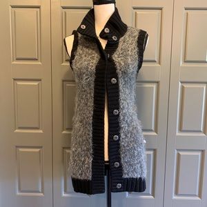 RACHEL Rachel Roy Fuzzy Grey Vest